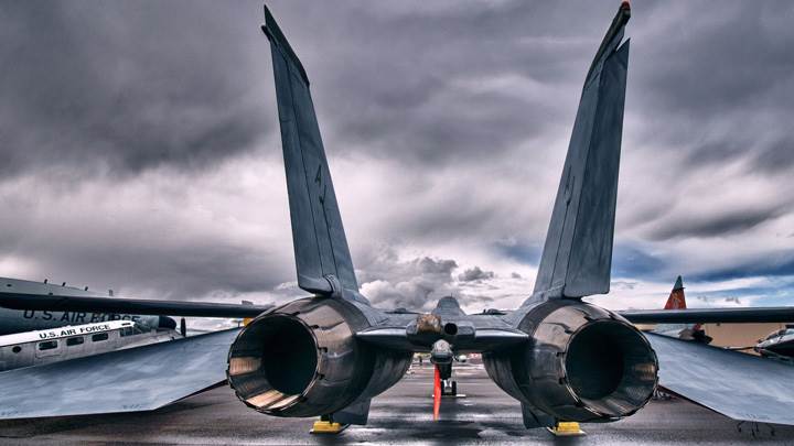 Back Pose Of Fighter Plane